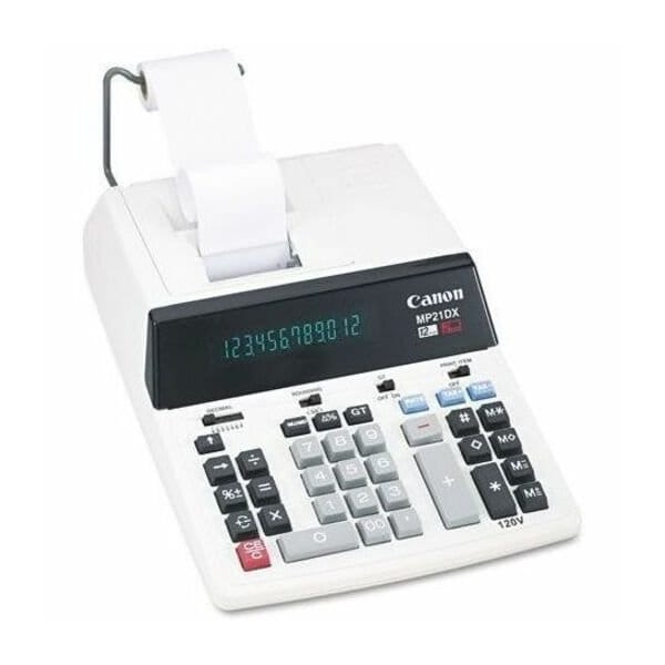 Canon MP21DX 12-Digit Ribbon Printing Calculator, Black/Red Print, 3.5 Lines/Sec 2292B001 - main