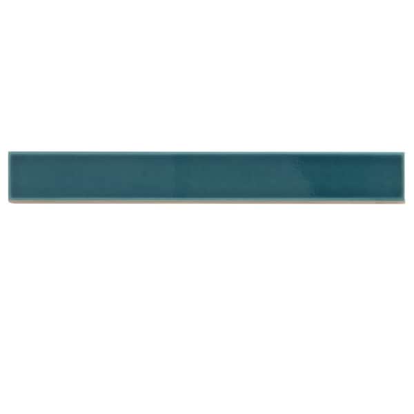 Apollo Tile Horizonte 2 x 16 in. Glossy Emerald Petrol Blue Ceramic Subway Wall Tile 10.76 sq ft/case, 50PK FLT88PET216A - main