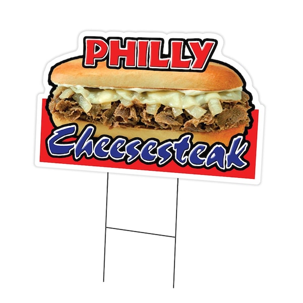 Signmission Cheesesteak Yard Sign & Stake outdoor plastic coroplast window, C-DC-1216-Cheesesteak C-DC-1216-Cheesesteak - main