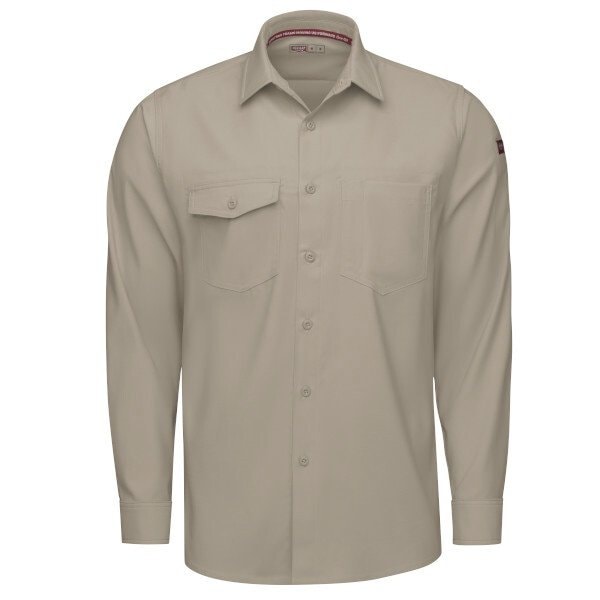 Red Kap Men's Work Shirt, Beige, L TSM4SD - main