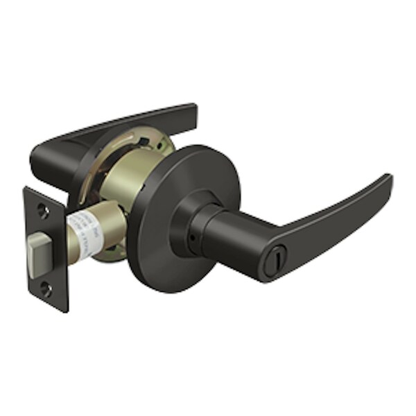 Deltana Standard Commercial Lock Grade 2; Privacy with Straight Lever; Oil Rubbed Bronze Finish CL702EL-10B - main