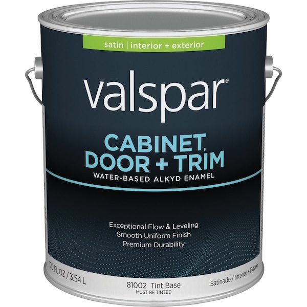 Valspar Cabinet Door & Trim Waterborne Alkyd Satin Interior/Exterior Enamel Tint Base 1 Gal. 028.0081002.007 - main