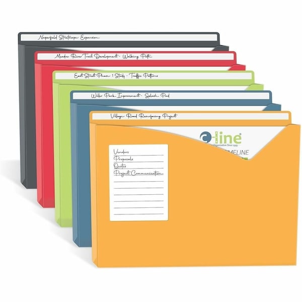 C-Line Products C-Line Write-On Expanding Poly File Folders 63060 - main