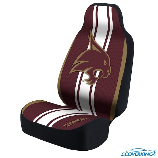 Coverking UNIVERSAL ULTISUEDE SEAT COVER DESIGNER 1PC, TEXAS STATE UNIVERSITY, ELA054 USCSELA054 - main