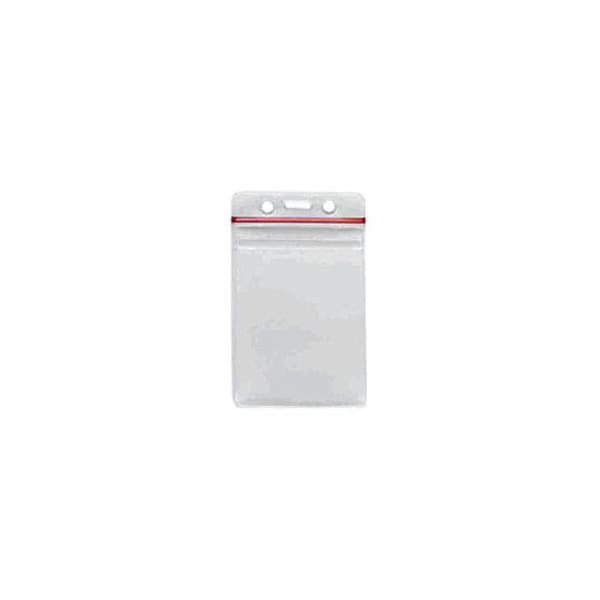 Brady BADGE HOLDER, DATA/CREDIT CARD, VERTICAL ZIP-LOCK W/RED, STRIPE BADGE HOLDER 1815-1110 - main