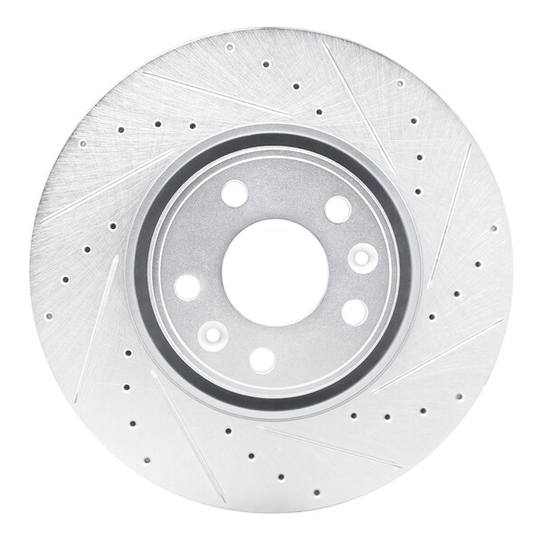 Dynamic Friction Co DFC Brake Rotor - Drilled and Slotted - Silver 631-92055R - main
