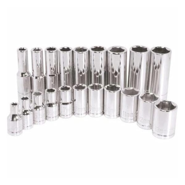 K-Tool International 1/4" Drive, 14mm Metric Socket, 6 Points, Deep Chrome 6Pt, 1/4"Dr, 14mm KTI-26214 - main