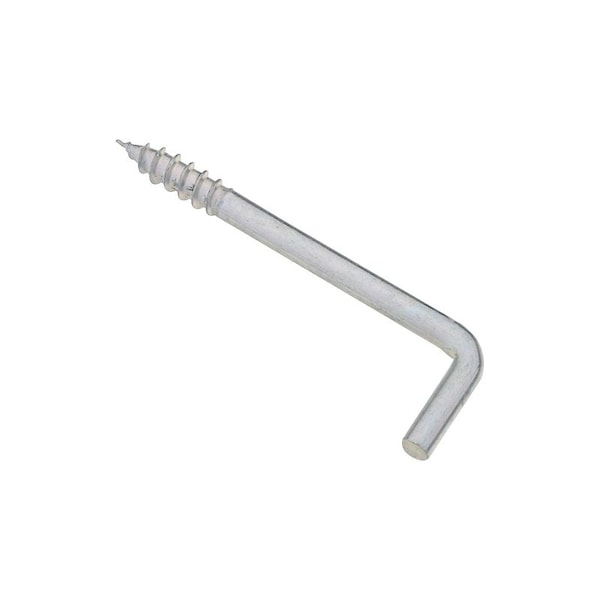 National Hardware Square Bend Hook, 2.62 in L, Steel, Zinc, 3PK N120-337 - main