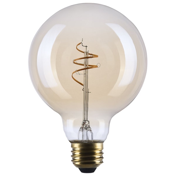 Satco 5.5 Watt G30 LED 2000K CCT Medium Base Clear Glass Amber Coil Filament Dimmable 120 Volt S14213 - main