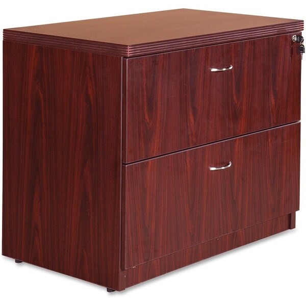 Lorell Lateral File Cabinet - 35.5" x 22" x 30" - Mahogany - Chateau Series 34312 - main