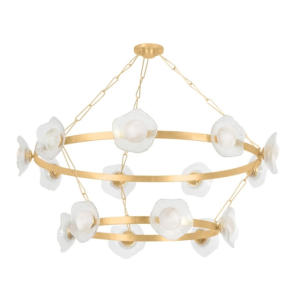 Corbett Lighting Almandine 60.75 in. Chandelier Vintage Gold Leaf 485-62-VGL - main
