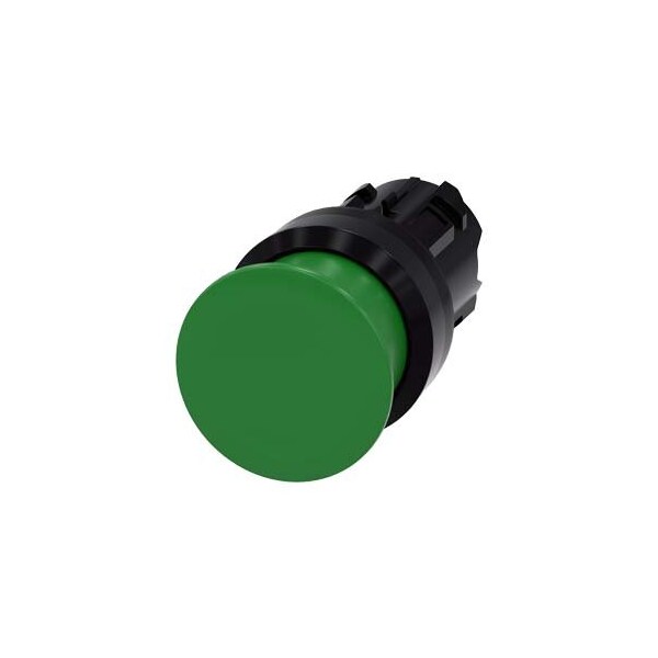 Siemens Mushroom pushbutton, 22 mm, round, plastic, green, 30 mm 3SU1000-1AD40-0AA0-ZY15 - main