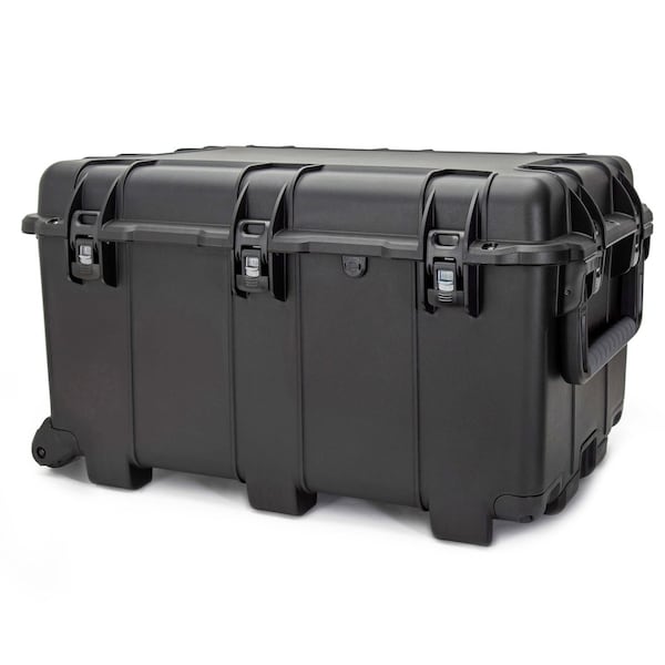 Nanuk 975W Waterproof Hard Case, No Pull Handle with Padded Dividers - Black w/ Wheels 975W-020BK-0A0 - main