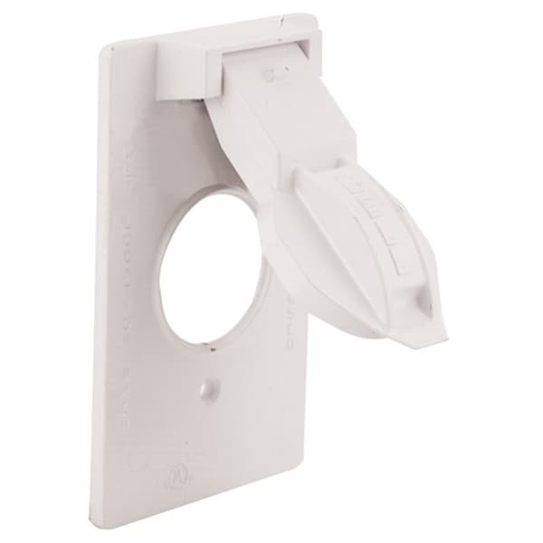 Hubbell Electrical Box Cover, 1 Gang Gang, Aluminum, Flip/Snap Cover Type 5155-6 - main