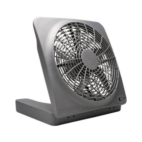 Treva/O2Cool 10" Blade Dia Compact Fan, 2 Speeds, Gray, Plug-in with the AC adapter FD10101A - main