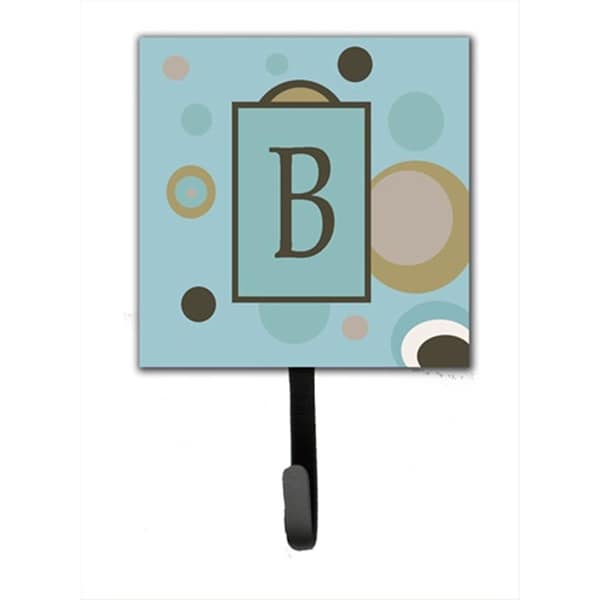 Carolines Treasures Letter B Initial Monogram - Blue Dots Leash Holder Or Key Hook CJ1013-BSH4 - main