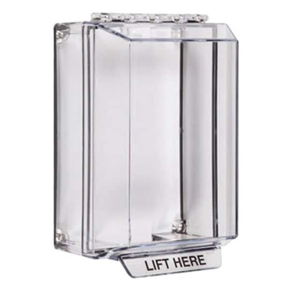 Safety Technology International Universal Stopper Cover, Polycarbonate, Surface Mount, 5 1/2 in W x 8 1/8 in H x 3 3/8 in D, Clear STI-14200NC - main
