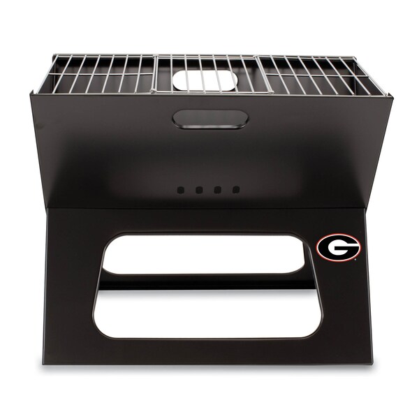 Picnic Time Family Of Brands NCAA Georgia Bulldogs X-Grill Portable Grill - Camping Grill 775-00-175-184-0 - main