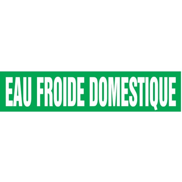 Accuform FRENCH PIPE MARKER EAU FROIDE CRPK271STC - main