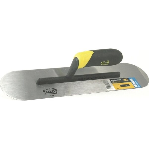 M-D Building Products Pool Finishing Trowel, Hardened Steel Blade, Comfort Grip Handle, Thermoplastic Handle, 4 in OAW 20050 - main
