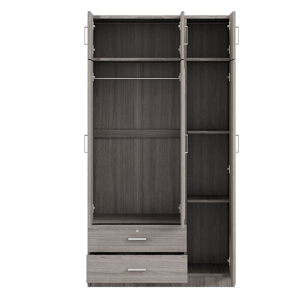 Homeroots Gray Solid and Manufactured Wood Bedroom Set 596532 - main