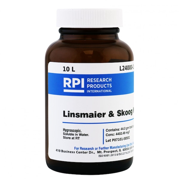 Rpi Linsmaier and Skoog Medium, Powder, 44g Makes 10 Liters L24000-10.0 - main
