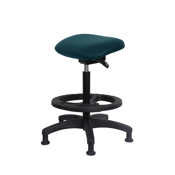 Blue Ridge Ergonomics Vinyl Sit-Stand-Standing Height with Black Foot Ring Stat Glides in Colonial Blue Trailblazer Vinyl VSTSS-RG-BF-RG-8546 - main