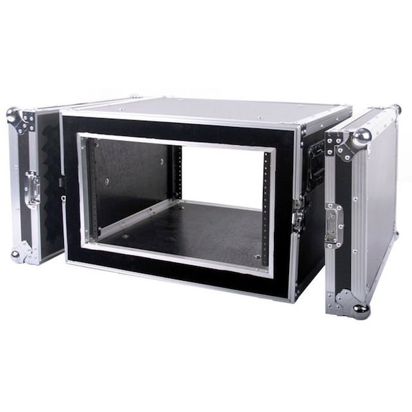 Deejay Led Fly Drive Case 6u Space Shock Mount Amplifier Case - 21-Inch Body Depth TBH6UADSM21 - main