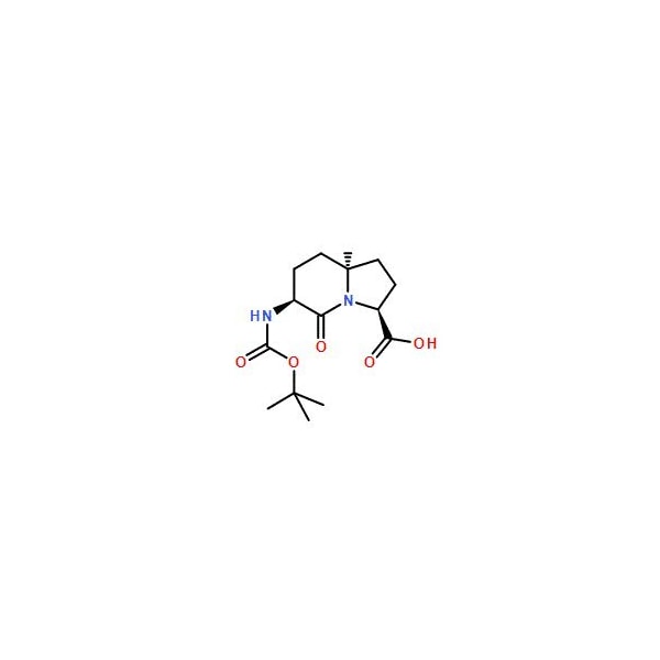 Ak Scientific (3S, 6S, 8aS)-6-((tert-Butoxycarbonyl)amino)-5-oxooctahydroindolizine-3-carboxylic acid (25mg), CAS 1 8009AA-25mg - main