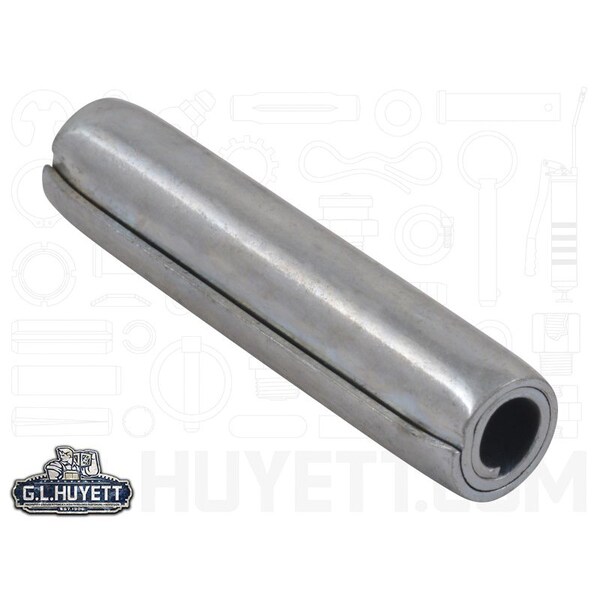 Huyett Coiled Spring Pin, Standard Duty, Zinc Plated High Carbon Steel, 0.375 in Dia x 1.750 in Length SPCZ-375-1750 - main
