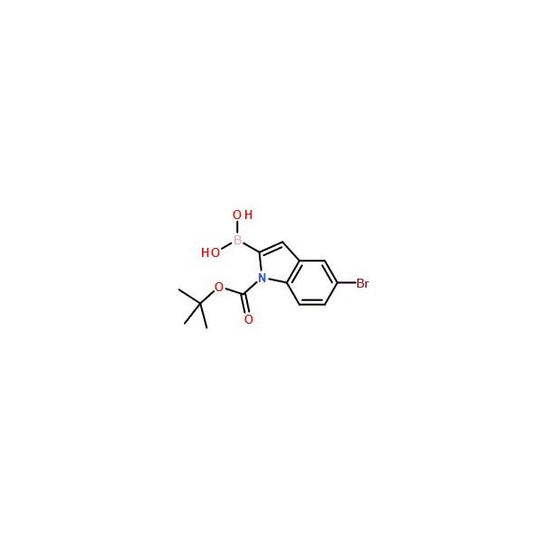 Ak Scientific 5-Bromo-N-(butoxycarbonyl)indole-2-boronic acid (5g), CAS 475102-13-7 Y9183-5g - main