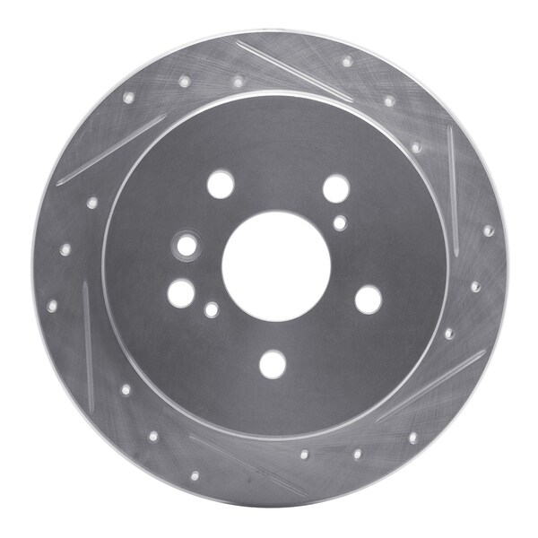 Dynamic Friction Co DFC Brake Rotor - Drilled and Slotted - Silver 631-76131R - main