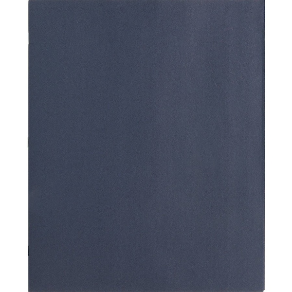 Business Source 2-Pocket Folder with Prong Fasteners, Dark Blue, PK25 BSN78508 - main