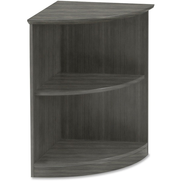 Mayline Round Corner Bookcase, Medina Qrtr, GryStl MVBQ2LGS - main
