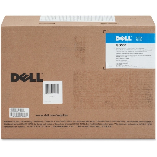 Dell GD531 Original Toner Cartridge - Laser - 10000 Pages - Black - 1 Each GD531 - main