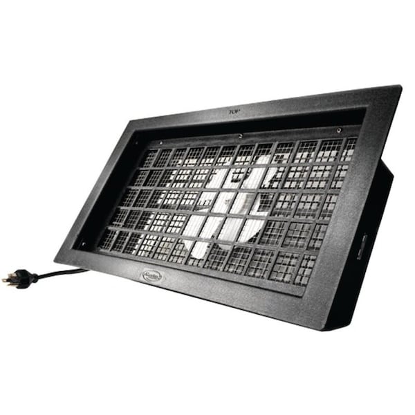 Ll Building Products Master Flow Powered Foundation Vent 16in W 8in H 57 sq-in Net Free Ventilating Area Polyethylene Blk PFV1 - main