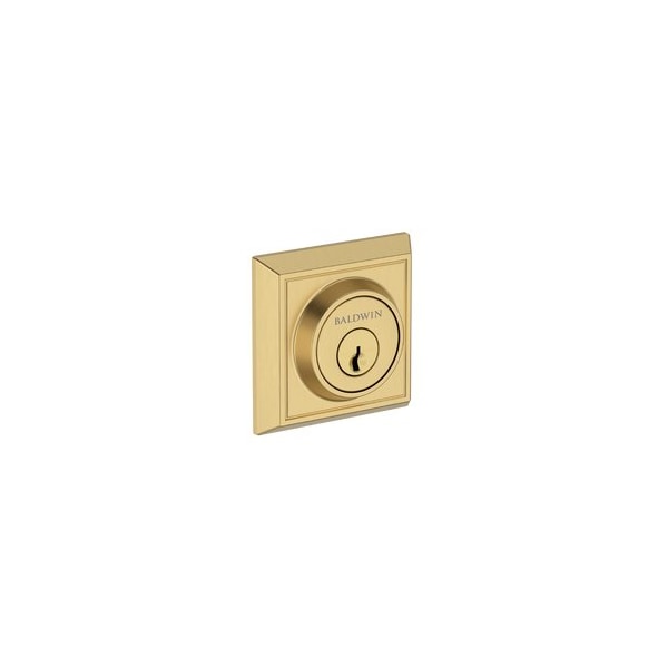 Baldwin Residential Deadbolts Single Cylinder Reversible Lifetime Satin Brass SCCHD044 - main