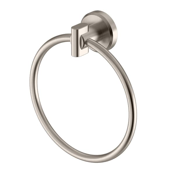 Gatco Locke Towel Ring, Satin Nickel 5462 - main