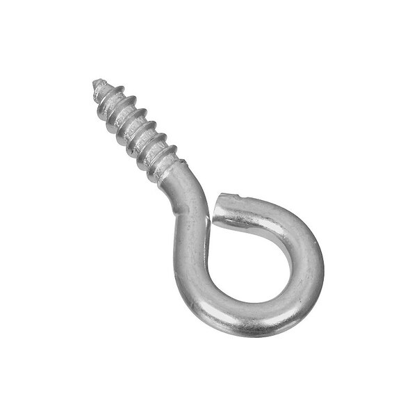 National Hardware Screw Eye, No 110, 0.136 in Dia Wire, 0.56 in L Thread, 1.32 in OAL, 30 lb Working Load, Steel N118-893 - main
