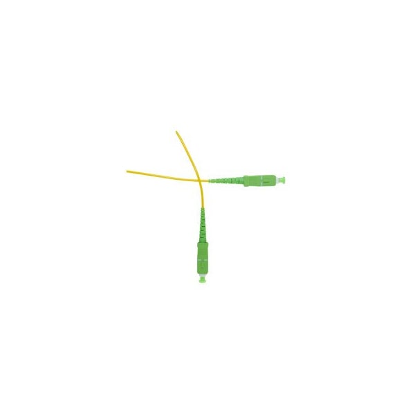 Cable Wholesale SC/APC OS2 Simplex 2.0mm Fiber Optic Patch Cord, OFNR, Singlemode 9/125, Yellow Jacket, Green SCSC-00315 - main