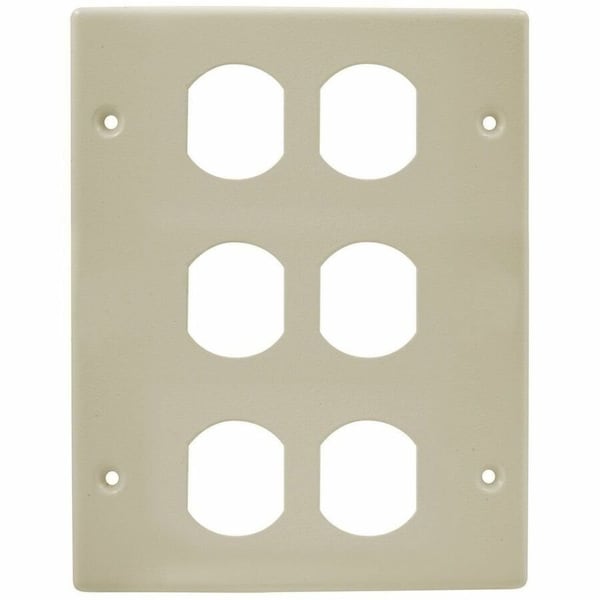 Hubbell Wiring Device-Kellems Cover Plate Raceway, HBL6750 Series, 6-3/4 in W, 0.2 in H, 5.43 in L, Ivory HBL6747BBBIV - main