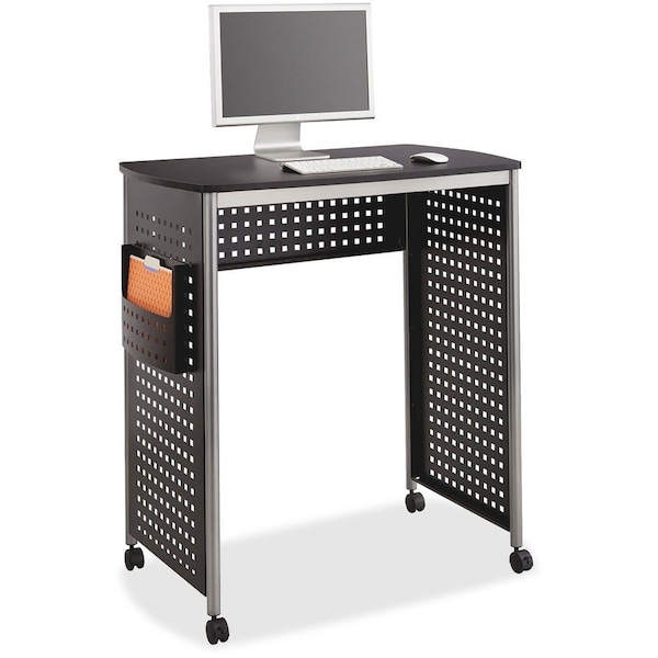 Safco Products 1908BL Scoot Stand-Up Workstation, Black/Silver 1908BL - main
