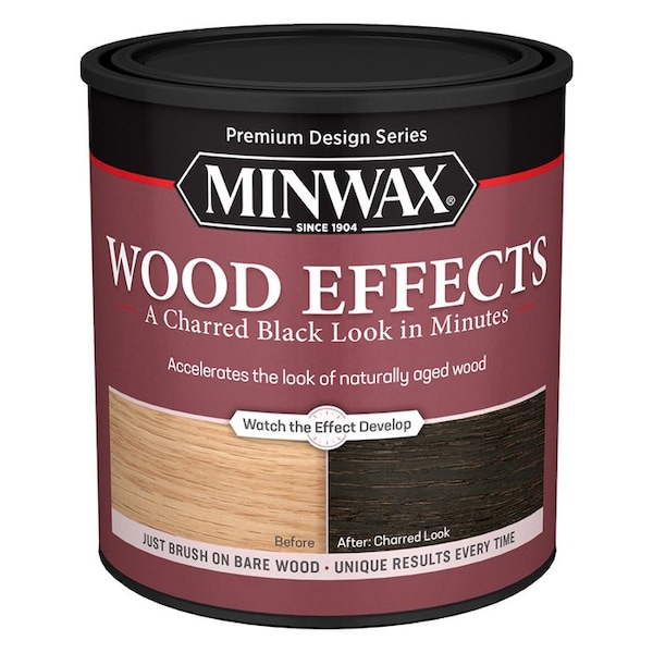 Minwax 1 Qt 40414 Charred Black Wood Effects Water-Based Wood Accelerator 40214 - main