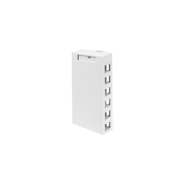 Leviton 6-Port Surface Mount Unloaded, Quickport, White 41089-6WP - main
