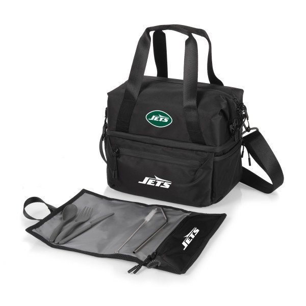 Picnic Time Family Of Brands NFL New York Jets - Tarana Recycled Lunch Bag Cooler with Utensils 515-01-179-224-2 - main