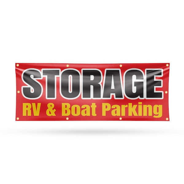 Signmission Storage Rv & Boat Parking, 36 Inch x 96 Inch, Vinyl Banner B-96-30869 - main