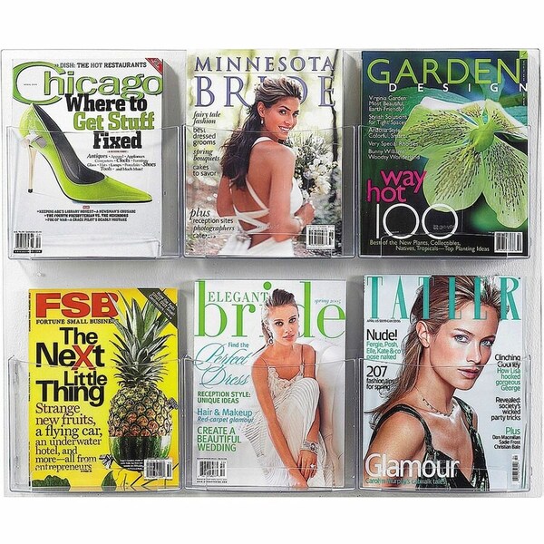 Safco Literature Display, 6 Magazine 5667CL - main