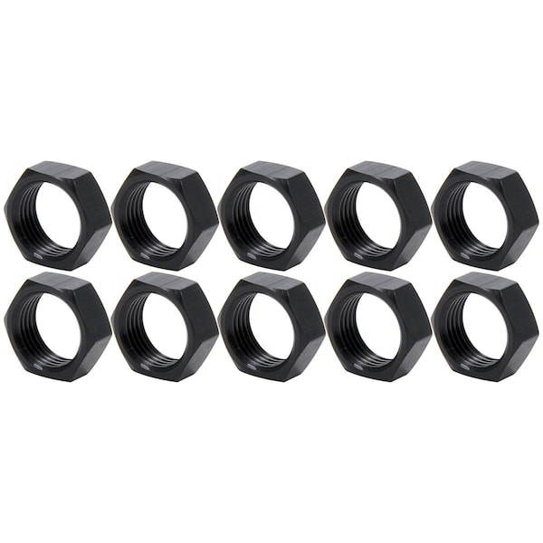Vortex 0.63 in. 18 Right Hand Aluminum Thin OD Jam Nuts, Black, 10PK VO3653239 - main