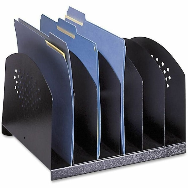 Safco Letter Tray/File Holder, Black, Steel, 12 1/4 in W, 11 1/4 in L, 8 in H, 11.1" D 3155BL - main