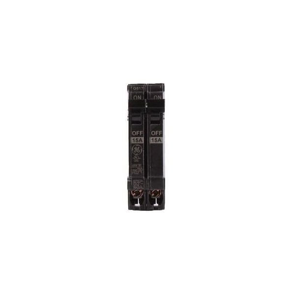 Ge 120/240 VAC, 15 A, 10 kA, 2-Pole, 14 to 8 AWG Copper/12 to 8 AWG Aluminum, 1/2in Plug-In THQP215 - main